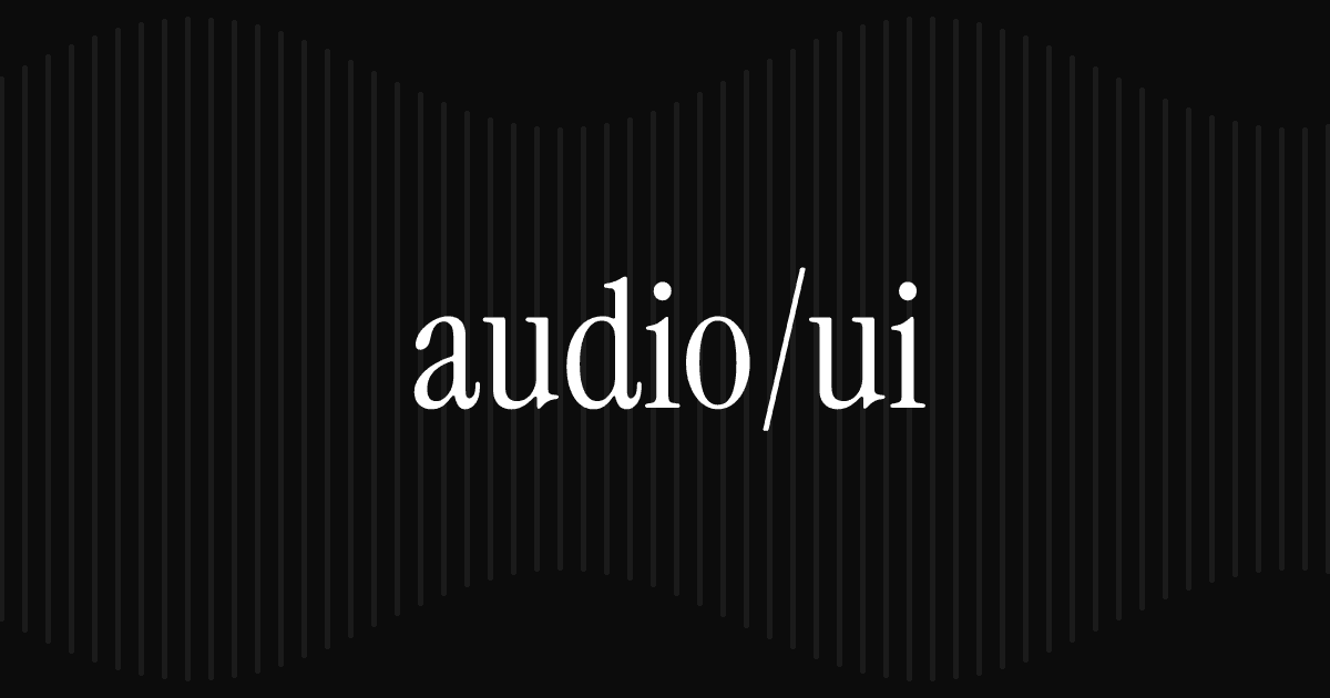 Audio UI