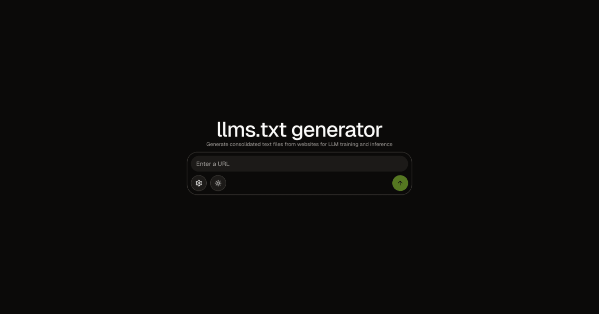 LLMS.txt Generator